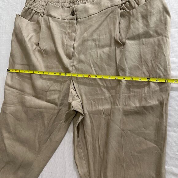 NWT Calvin Klein Womens Career Pull On Dress Pants Soft Linen Blend Plus Size 3X - Picture 9 of 14